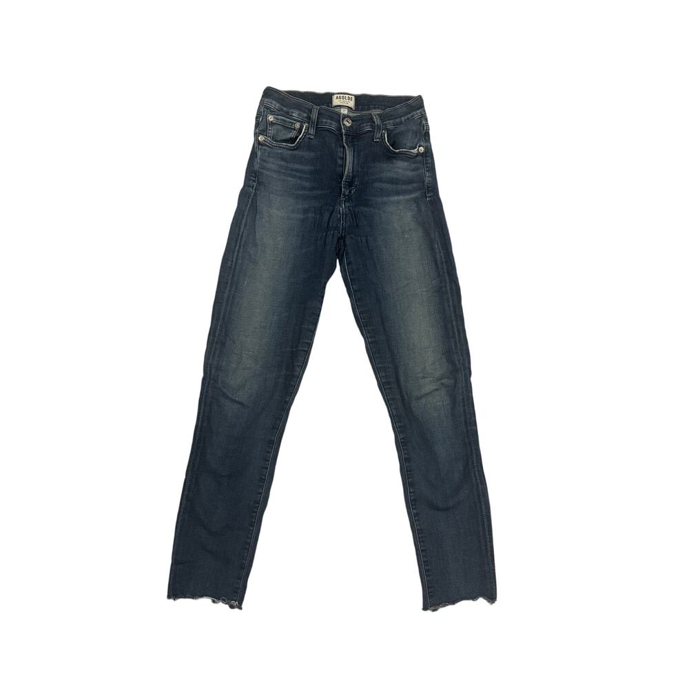 AGOLDE Sophie Crop Jeans Womens 27 Dark Indigo Stretch Made USA A018-2022